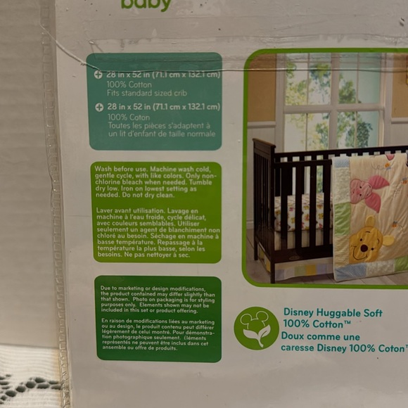 Disney Baby Winnie The Pooh Peeking Pooh Tigger Eeyore Piglet Fitted Crib Sheet - Picture 3 of 3